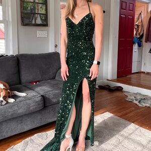 Emerald Green Evening Gown